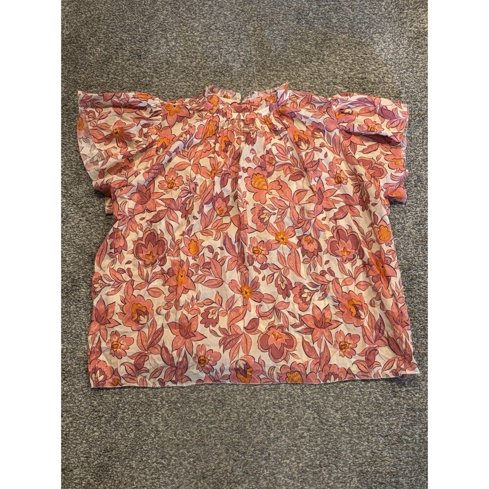 Trovata Birds Of Paradise Carla High Neck Shirt Floral Size Medium